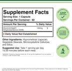 Dihydroberberine 100mg, 60 Cápsulas (GlucoVantage® Super Berberina Patentada) – Double Wood