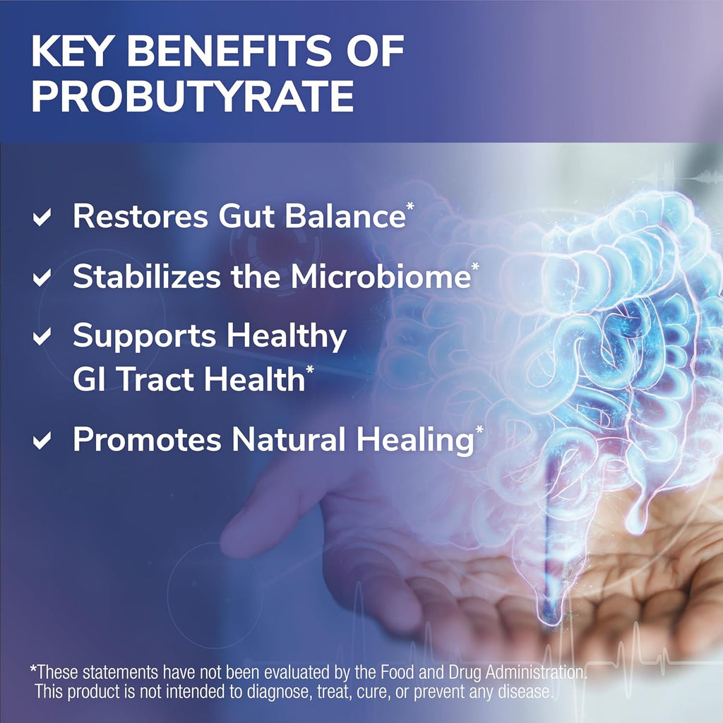 Tesseract Medical Research ProButyrate – Ácido Butírico 600mg, 120 Cápsulas