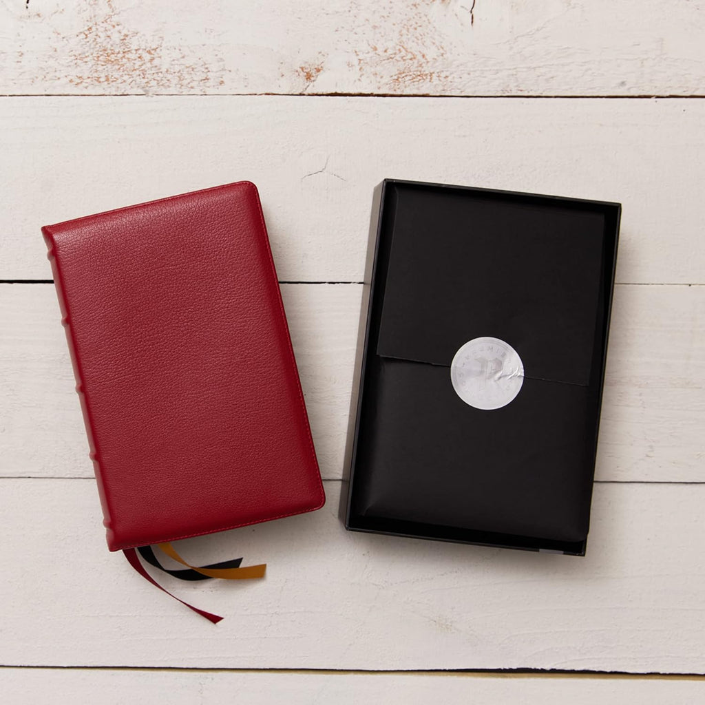 Biblia KJV Letra Grande: Piel de Cabra Roja - Premier Collection (Tamaño Personal, Índice de Pestañas)