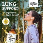 Wild & Organic Slippery Elm Liquid Drops - Apoyo Digestivo, Pulmonar y para la Mujer - 118 ml