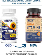 DEVA Vitamina E Natural 400 UI con Tocoferoles Mixtos - 90 Cápsulas