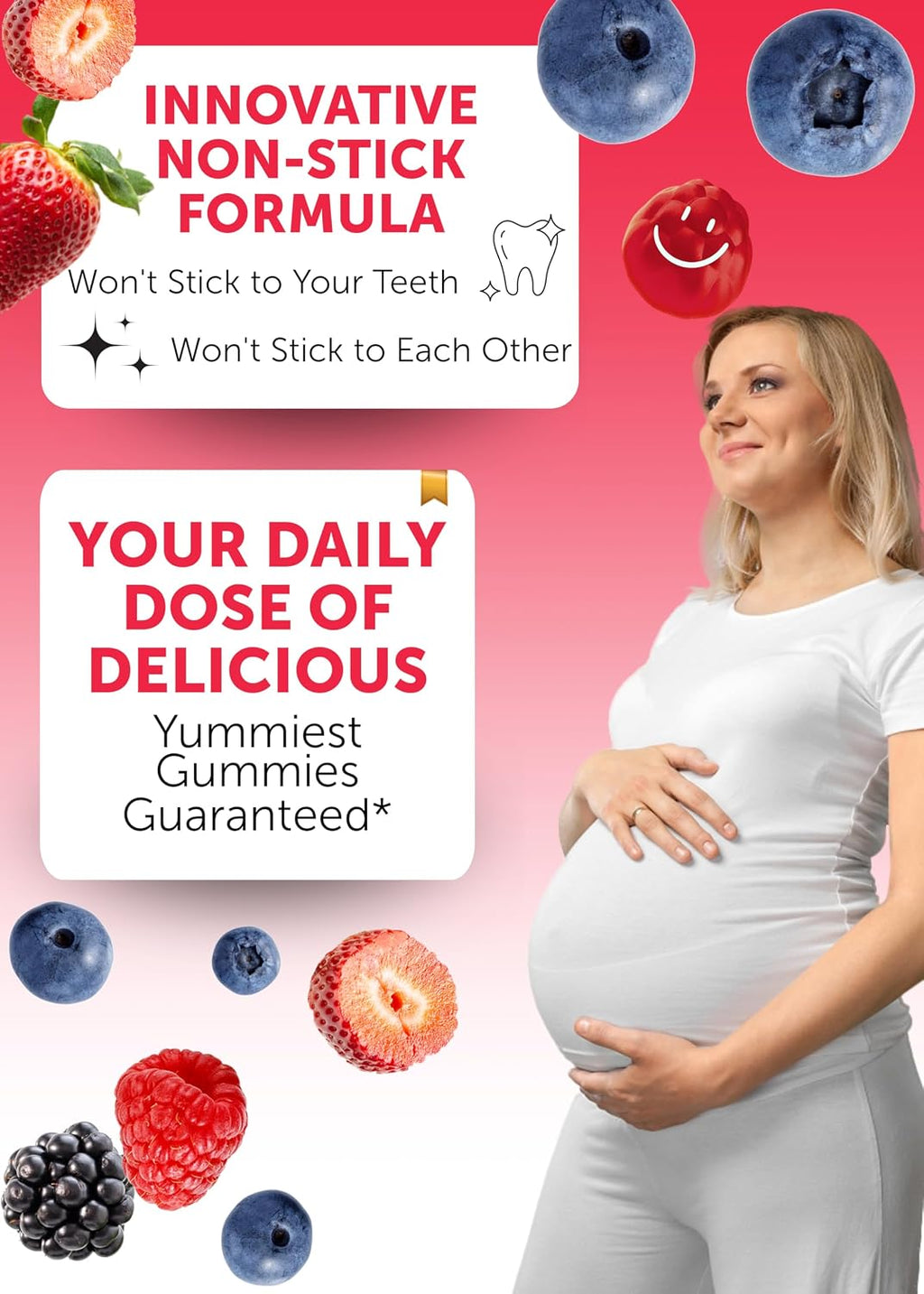 Lunakai Vitaminas Prenatales 17 en 1 con Hierro y Ácido Fólico – Gominolas para Mujeres, 60 Unidades