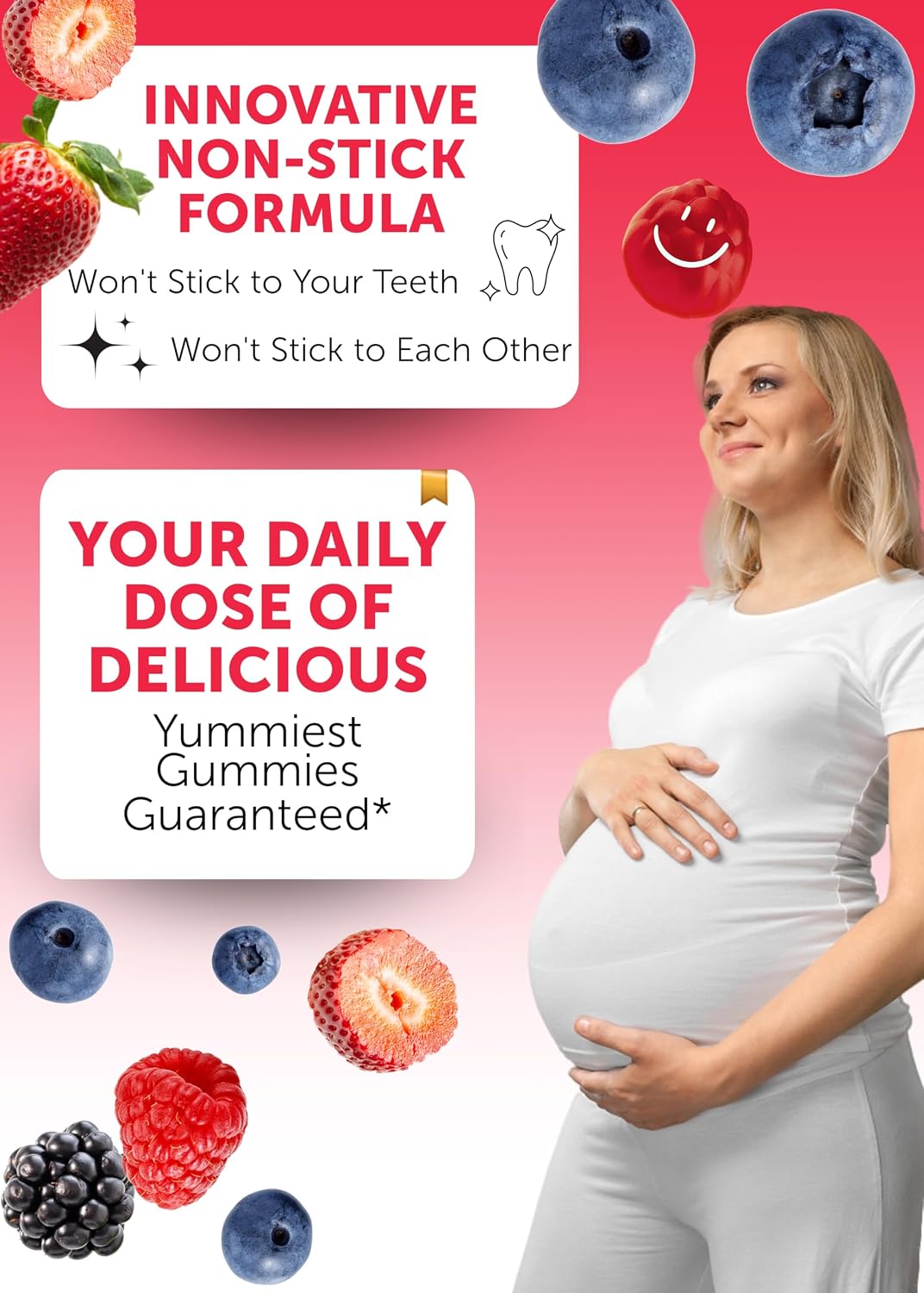 Lunakai Vitaminas Prenatales 17 en 1 con Hierro y Ácido Fólico – Gominolas para Mujeres, 60 Unidades