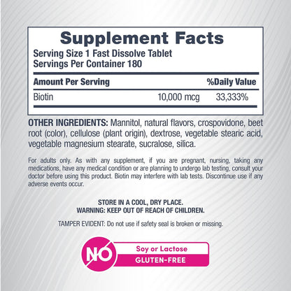 NeoCell Biotin 10000mcg Comprimidos de – Contribuye al mantenimiento de la piel en condiciones normales. – Image 4