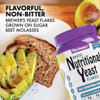 BlueBonnet Nutrition Copos de Levadura Nutricional No Amarga - Proteína Vegetal, Vitaminas B y Vitamina D - No Transgénico, Vegano, Kosher, Sin Gluten, Sin Soja - 300 g, 30 Raciones