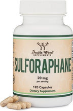 Sulforaphane Supplement - 20 mg de Sulforafano por Porción (120 Cápsulas) Extracto de Brócoli, Vegano - Double Wood