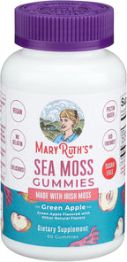 MaryRuth's Organics Gominolas sin Azúcar con Irish Sea Moss para el Apoyo Digestivo e Inmune | 60 Gomitas