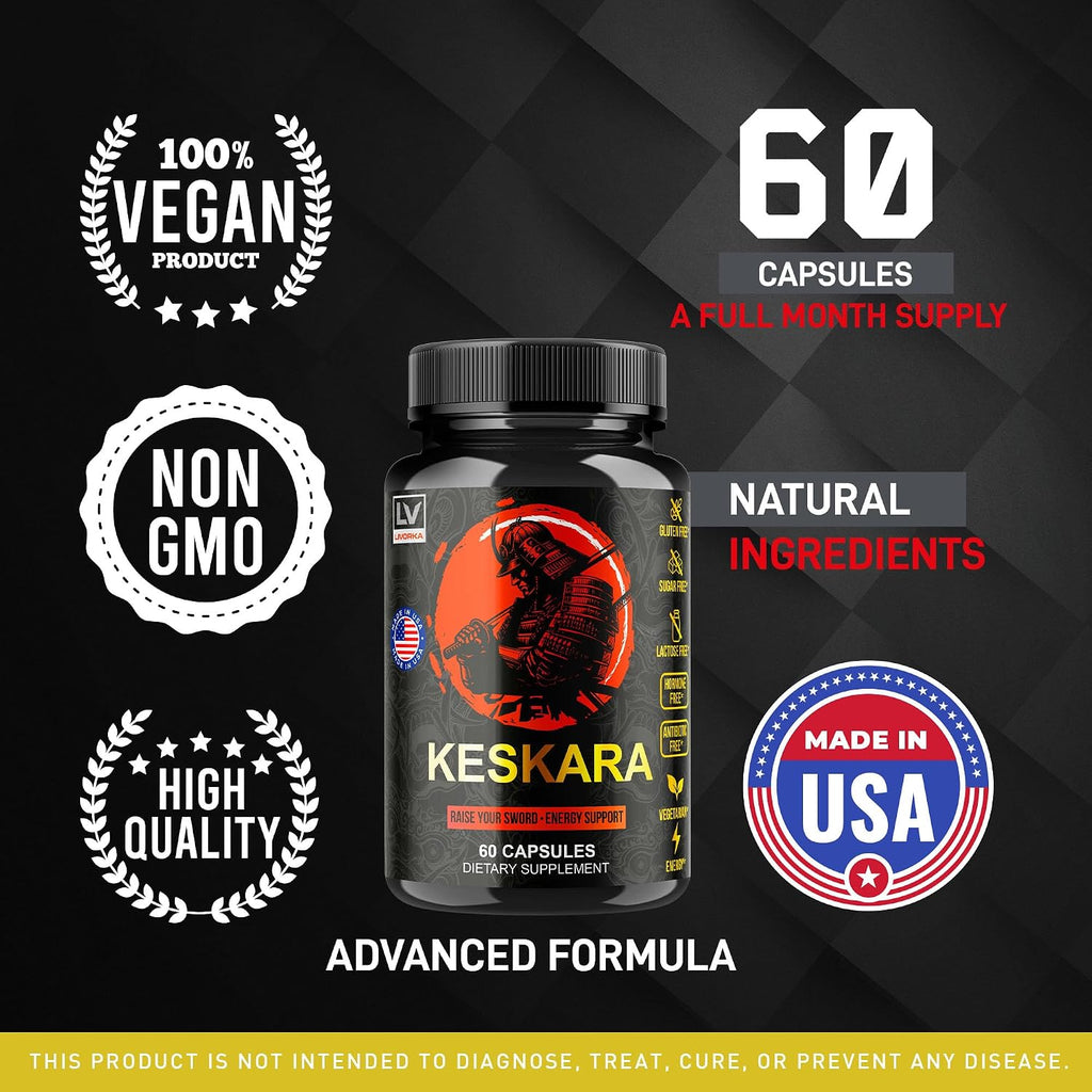 Keskara Pills for Men, 180 Cápsulas (3 Paquetes)