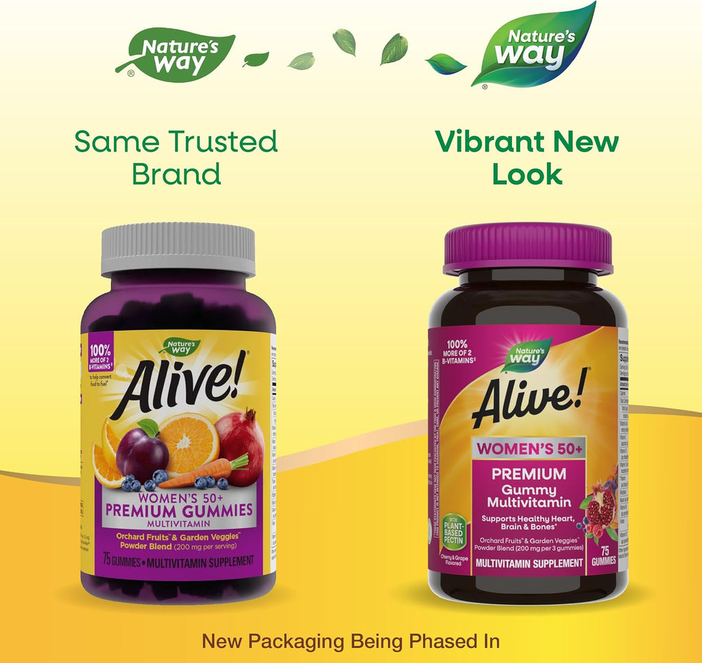 Nature's Way Alive! Multivitamínico prémium en gomitas para mujeres de 50+
