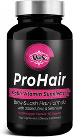 VWS Biotin 10,000 mcg con Zinc y Selenio - 60 Cápsulas Veganas