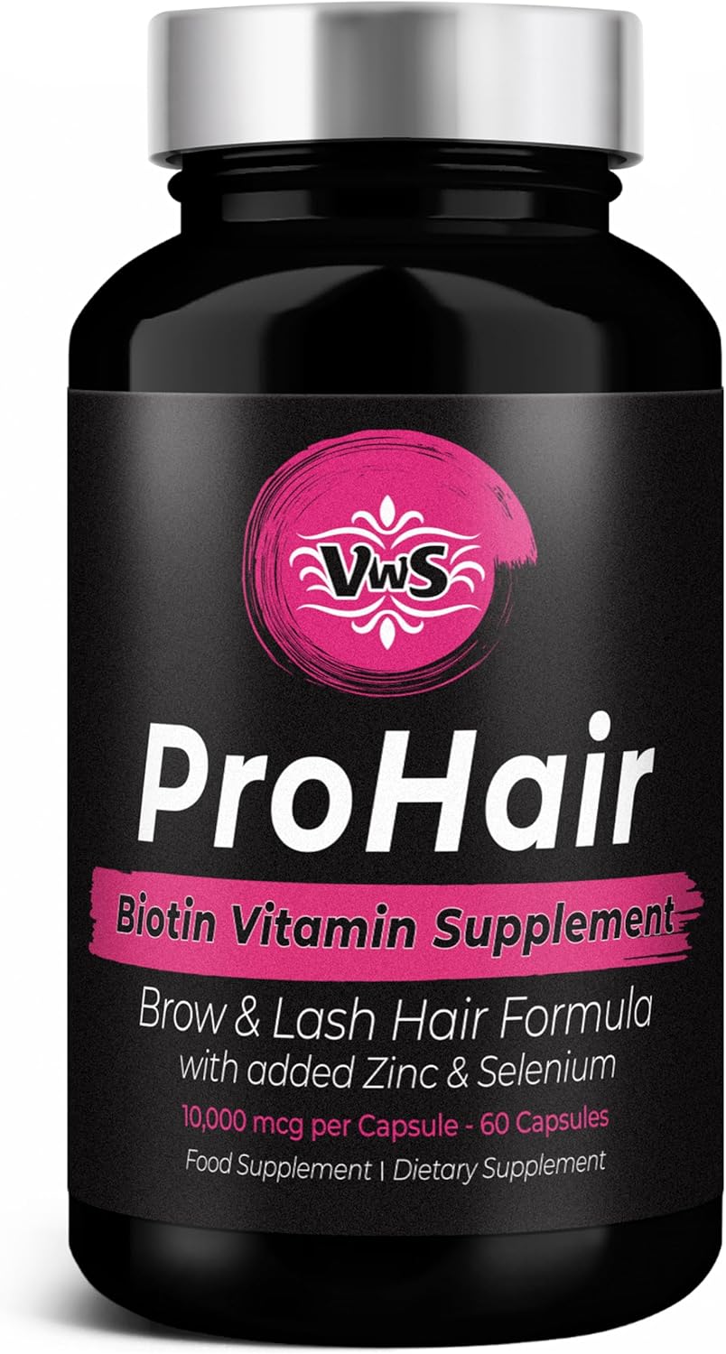 VWS Biotina 10.000 mcg con Zinc y Selenio, 120 Cápsulas Veganas