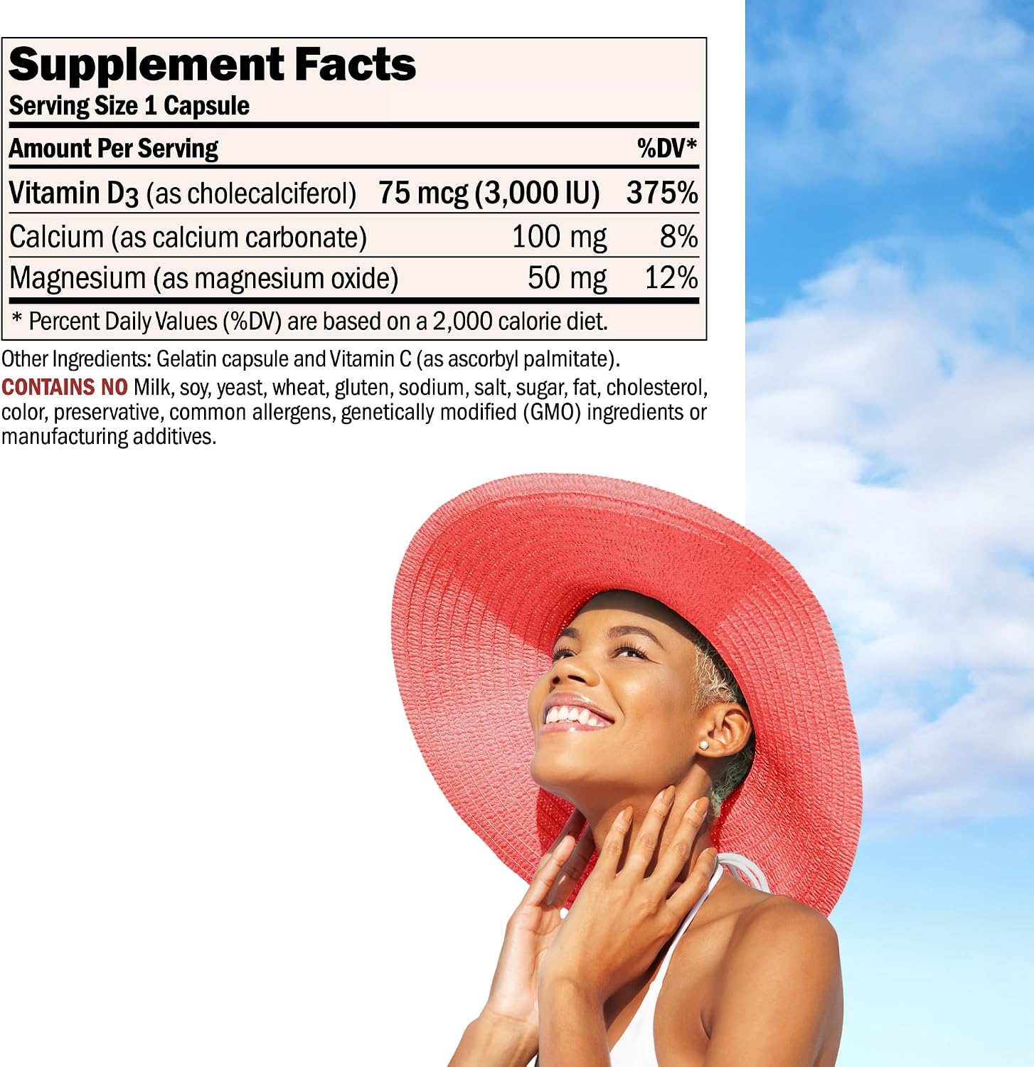 ANDREW LESSMAN Vitamina D3 3000 UI 360 Cápsulas - Alta Potencia, Esencial para la Absorción de Calcio, Apoya la Salud Ósea y el Sistema Inmunitario