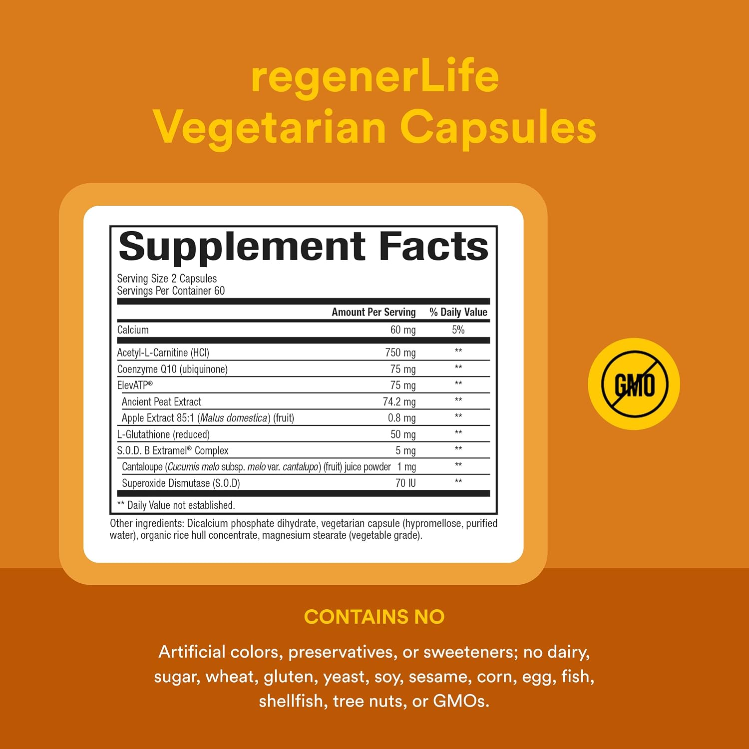 Natural Factors RegenerLife Cápsulas – Apoyo Mitocondrial y Energía Celular (120 Cápsulas)