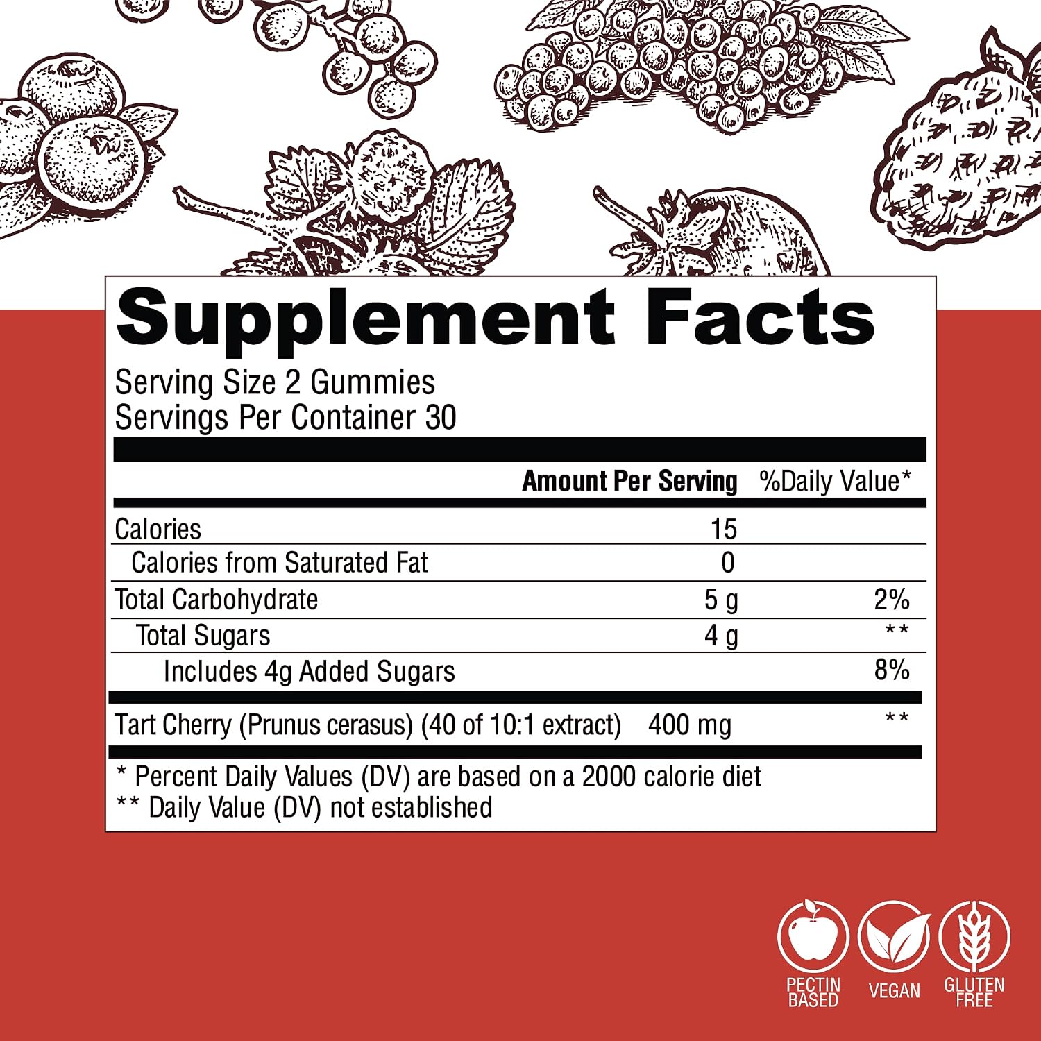 Country Farms Gominolas de Cereza Ácida – Apoyo Metabólico y Óseo, Antioxidantes, 60 Gominolas