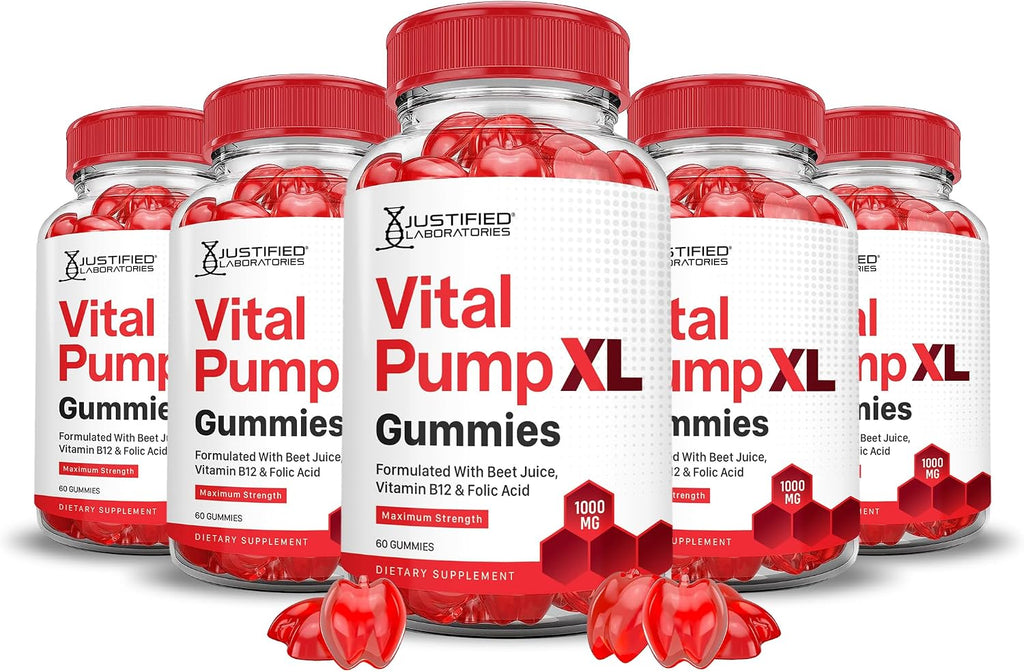 Justified Laboratories (5 Pack) Vital Pump XL Performance Gummies - 300 Gominolas