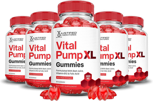 Justified Laboratories (5 Pack) Vital Pump XL Performance Gummies - 300 Gominolas