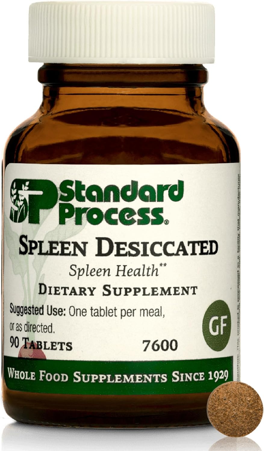 Spleen Desiccado de Standard Process - Complemento Alimenticio a Base de Bazo - 90 Comprimidos