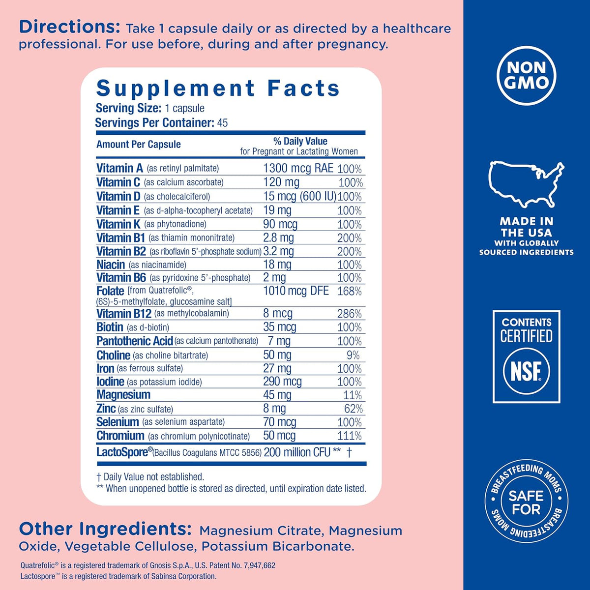 Mommy's Bliss Multivitamínico Prenatal con – Probióticos: Favorecen el equilibrio de la flora intestinal, – Image 5