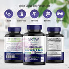 grow vitamin Collagen Booster Gummy Bears – Gominolas Veganas de Biotina para Piel, Cabello y Uñas – Sabor Fresa – 60 Gominolas