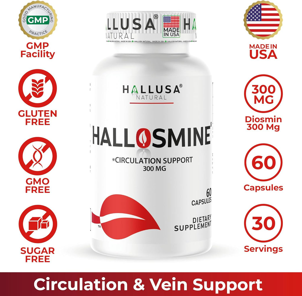 Hallusa Natural Diosmin Circulation 300mg - 60 Cápsulas