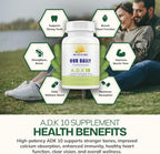 Daily Vites ADK 10 - Suplemento de Vitaminas A, D3 y K2 (MK-7), 90 Cápsulas