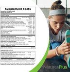 NaturesPlus Ultra Juice Multivitamin - 90 Comprimidos Bicapa - Complemento Alimenticio Integral con Frutas, Verduras y Probióticos - Energía, Digestión y Salud Inmunológica - Ecológico - 45 Dosis