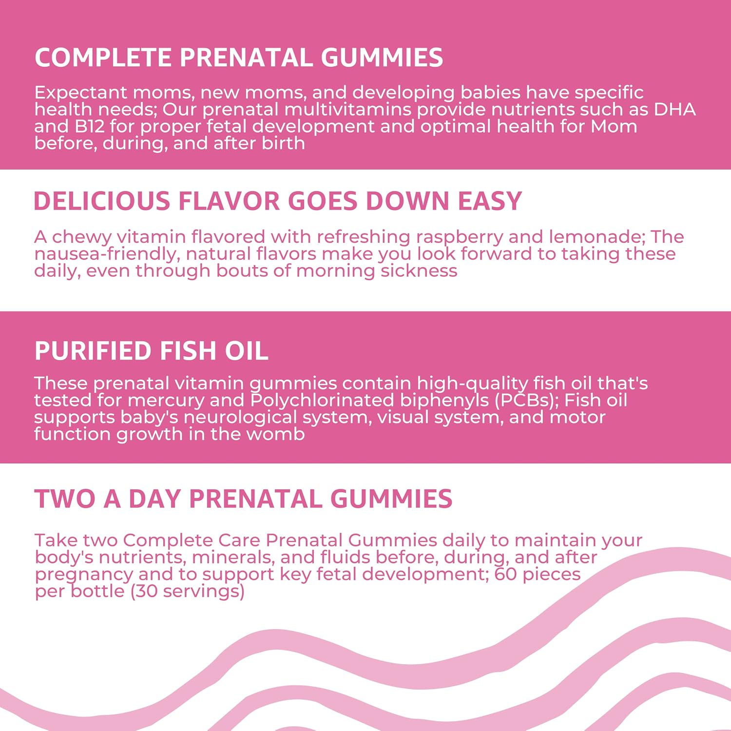 Baby Blues Gominolas Prenatales - Multivitamínico con DHA y Ácido Fólico, Sin Hierro, 60 uds.