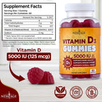 NEW AGE Immune Defense Combo – 2 unidades – Gomitas de Vitamina D3 5000 UI y Gomitas de Zinc de Alta Potencia, 120 unidades