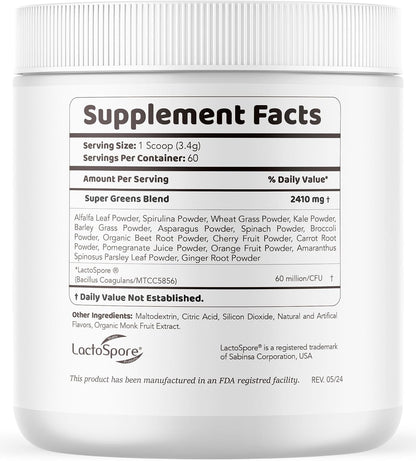 Testo Greens Powder - Fórmula Avanzada de Superalimentos Verdes, 30 Porciones – Image 3
