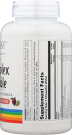 Solaray Complejo B Masticable de Alta Potencia, Sabor Natural a Fresa, 50 Comprimidos Masticables