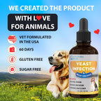Tratamiento para infecciones por levaduras en perros - Alivio del picor y la irritación - Fórmula líquida de EDUZEBRA