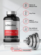 Horbäach L-Citrulina – 2400 mg – 180 Cápsulas – Libre de Gluten y OMG