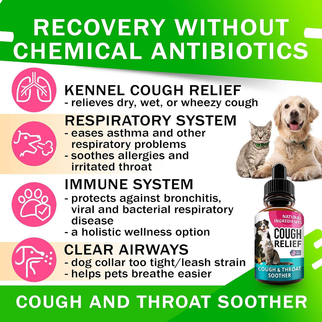 Kennel Cough Drops - Gotas Herbales para Perros y Gatos (60ml)