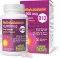Natural Factors Methylcobalamin 10.000 mcg - Vitamina B12 metabólicamente activa - 30 comprimidos masticables
