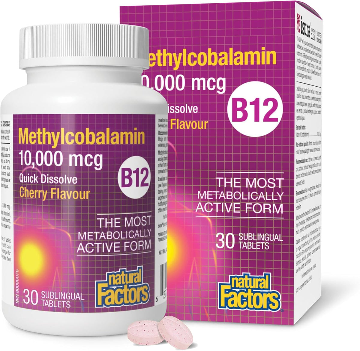 Natural Factors Methylcobalamin 10.000 mcg - – El funcionamiento normal del sistema nervioso – Image 1