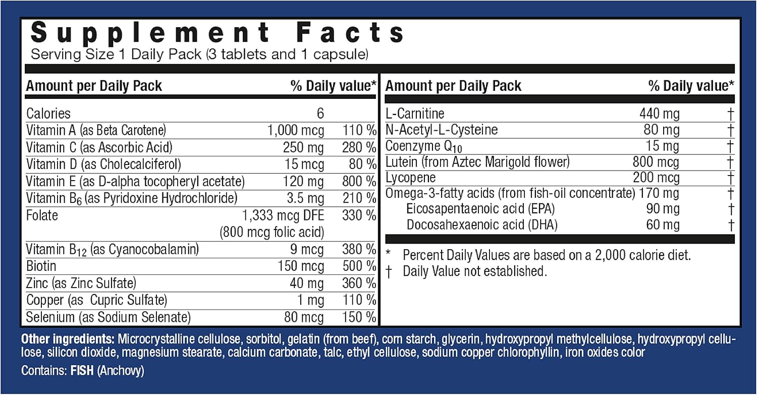 Orthomol Fertil Plus 30 - Suplemento prenatal masculino con selenio y L-carnitina (30 días)
