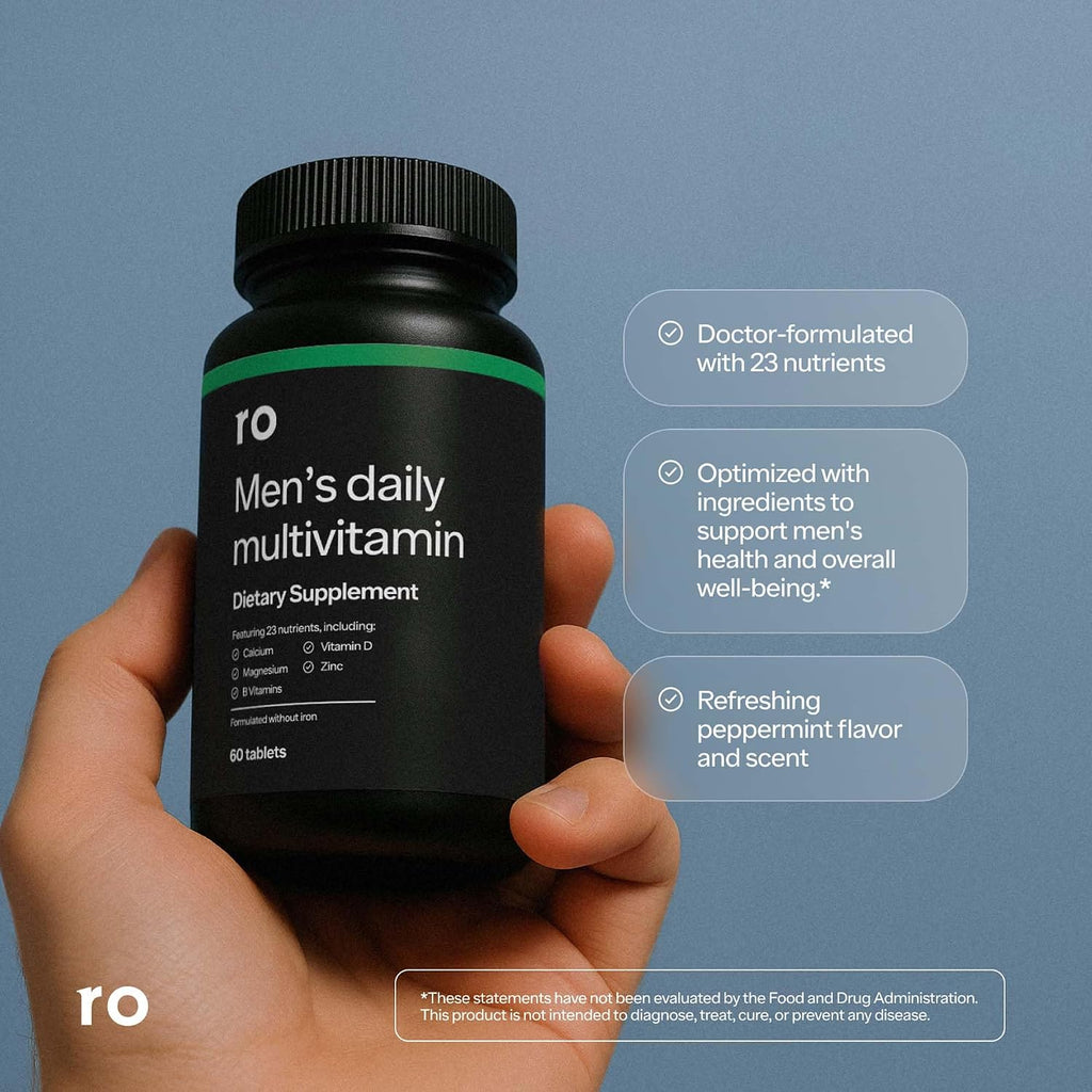 Ro Daily Multivitamínico para Hombres | 23 Nutrientes Esenciales | 60 Comprimidos