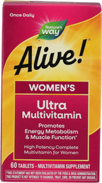 Nature's Way, Multivitamínico Alive! Once Daily Mujeres, 60 Comprimidos