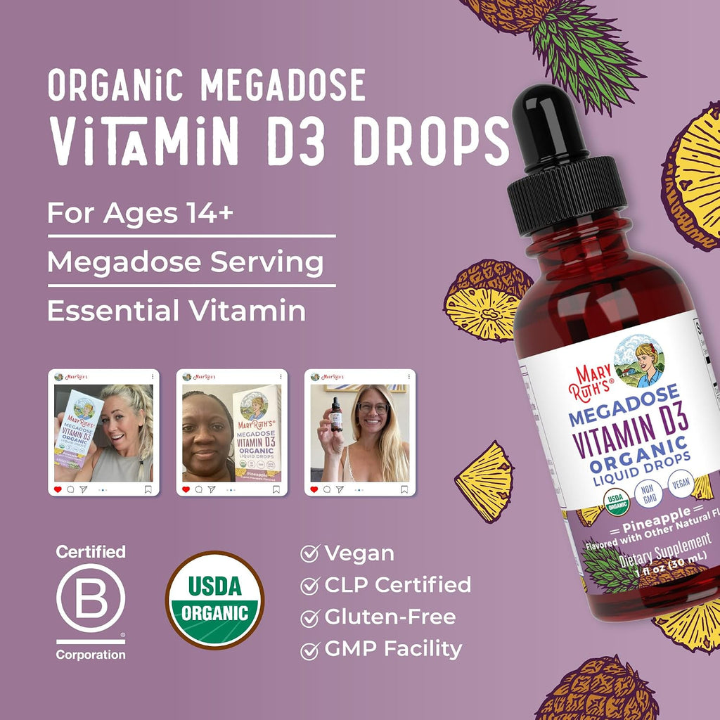 MaryRuth's Vitamina D3 Líquida Orgánica 4000 UI - 30 Dosis
