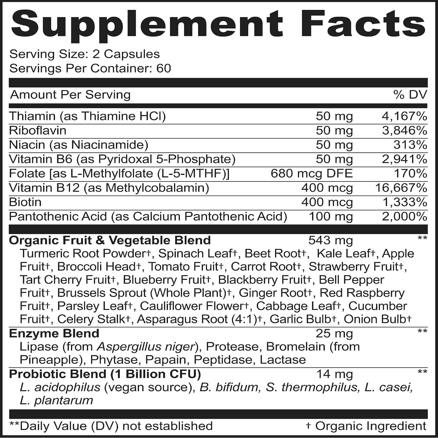 MoxyVites Complejo de Vitaminas B - Suplemento Alimenticio con B12 Metilcobalamina, B1, B2, B3, B5, B6, B7, B9 - Apoyo para Estrés, Energía y Sistema Inmunitario, Vegano, 120 Cápsulas