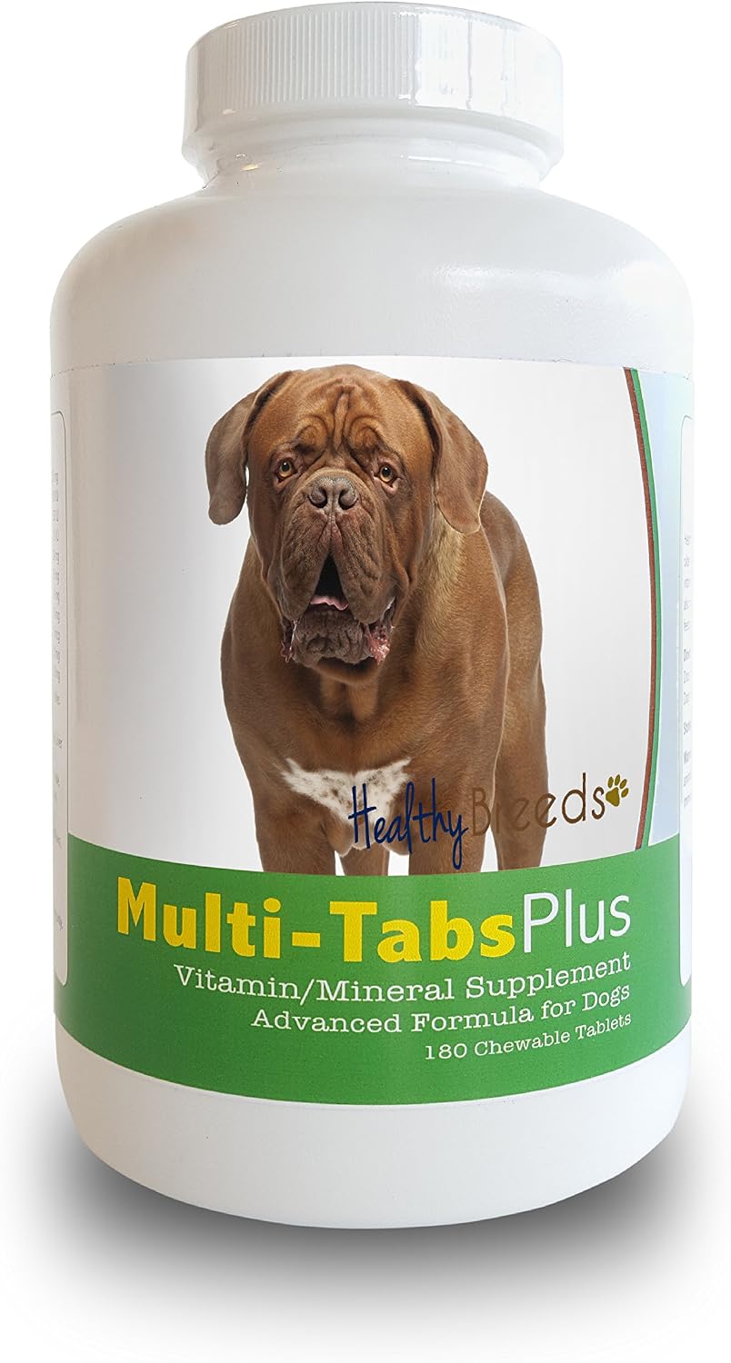 Healthy Breeds Dogue de Bordeaux Multi-Tabs Plus Comprimidos Masticables, 180 unidades