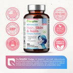 biophix Hair Skin and Nails Complex - 180 Caplets con 10.000 mcg de Biotina