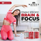 Warped Wellness Brain Goddess - Suplemento de Memoria y Concentración para Mujeres
