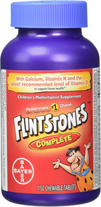 Flintstones Multivitaminas Masticables para Niños con Hierro, Calcio, Vitaminas C y D, 300 Comprimidos (Paquete de 2 x 150)