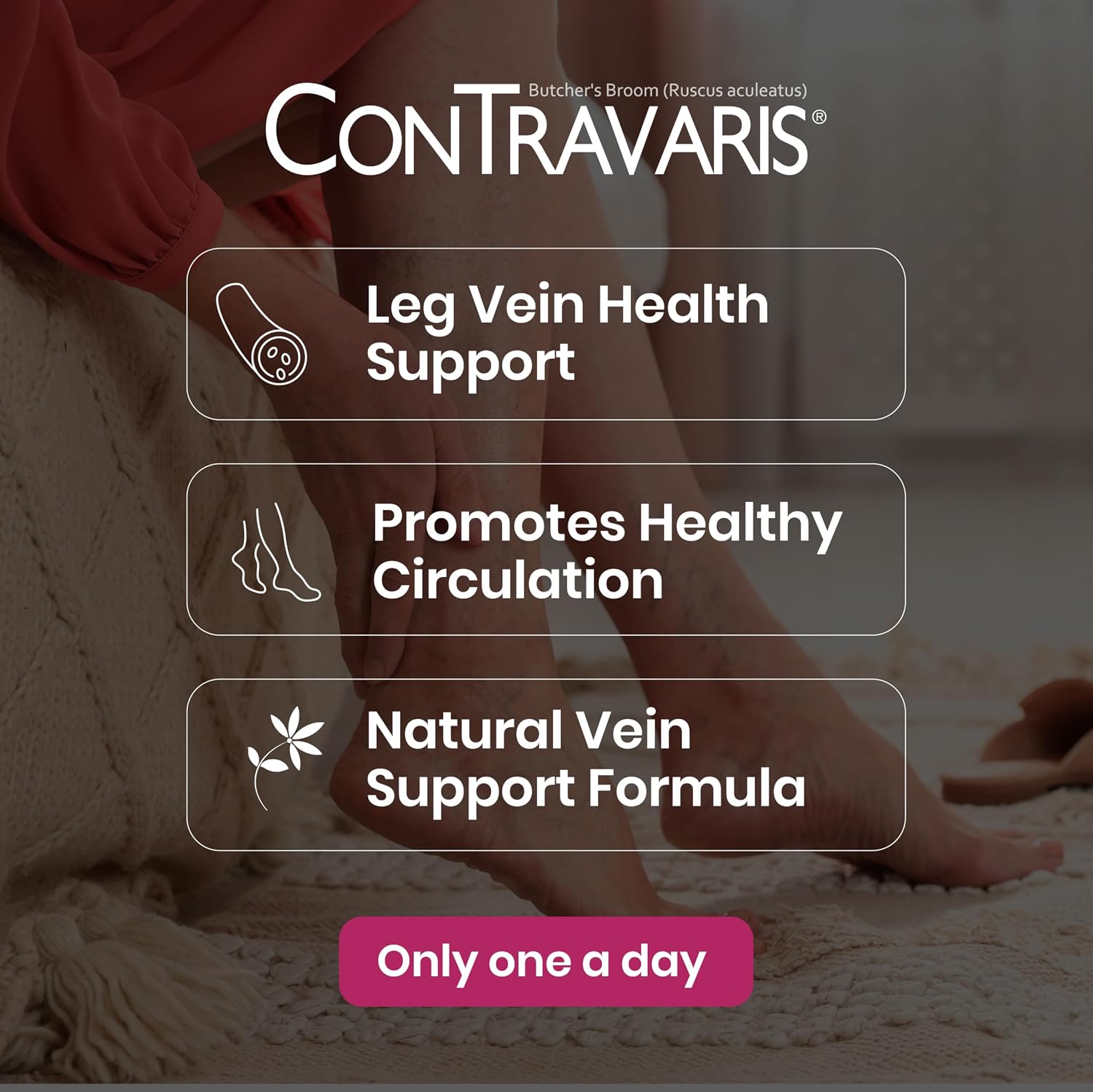 Contravaris - Suplemento para la circulación y salud venosa con Ruscus Aculeatus (60 cápsulas)