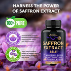 Extracto Puro de Azafrán 88.5 mg, 90 Cápsulas Veganas