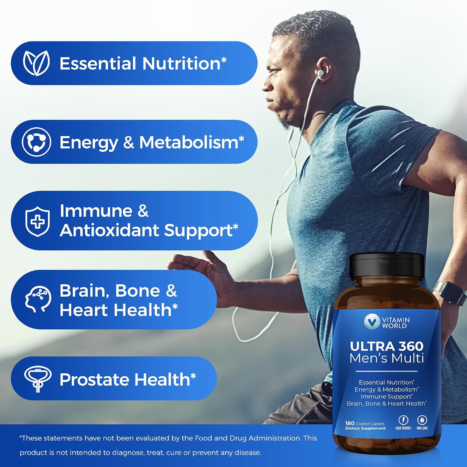 Vitamin World Ultra 360 Multivitamínico para Hombres - 180 Comprimidos