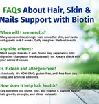 1 Body Hair, Skin, & Nails with Biotin, Vegan Vitamins, 60 Capsules