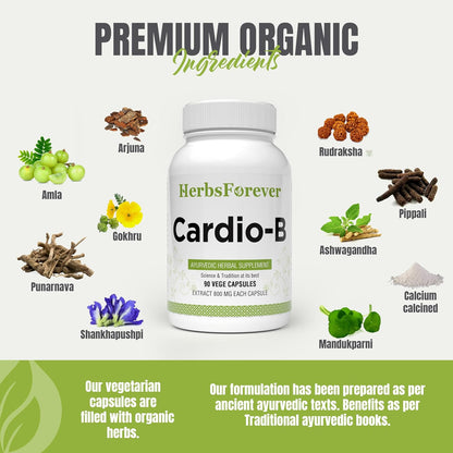 Herbsforever Cardio-B Suplemento Herbal Ayurvédico 90 Cápsulas Vegetales 800 mg – Image 6