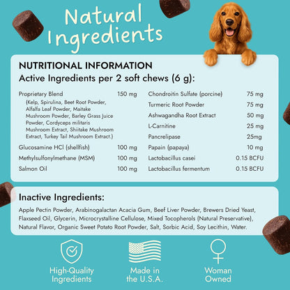 Pet Vet Multi Soft Chews para Perros (Hígado – Glucosamina: Contribuye a la salud de las articulaciones y los – Image 6